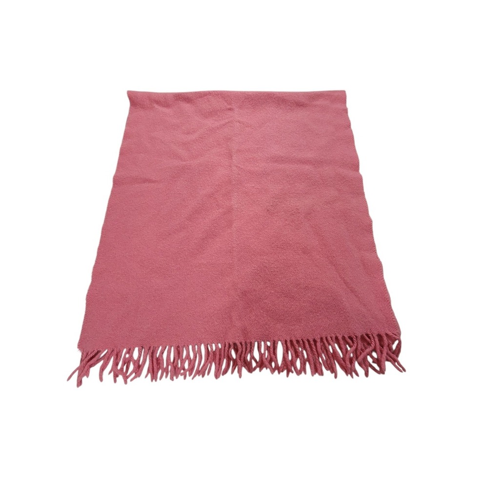 Aran Island Knitwear Shawl 100% Wool Pink Galway Ireland 28"x61" Thick Warm